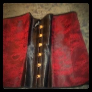 Red corset lingerie